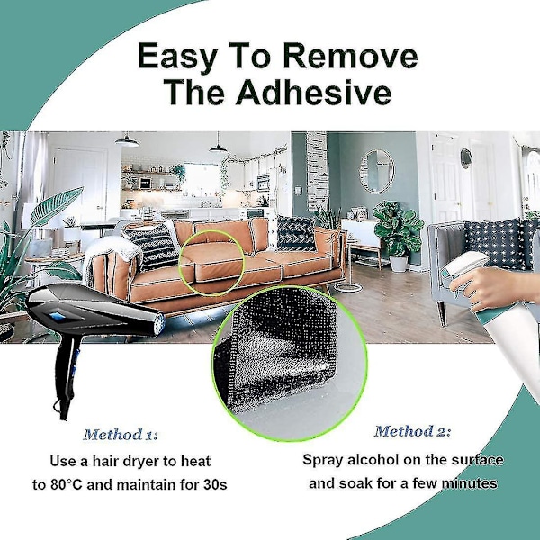 Wabjtam Sofa Pude Non Slip Pads For Å Holde Sofa Puter Fra Å Glide, Borrelås Med Lim