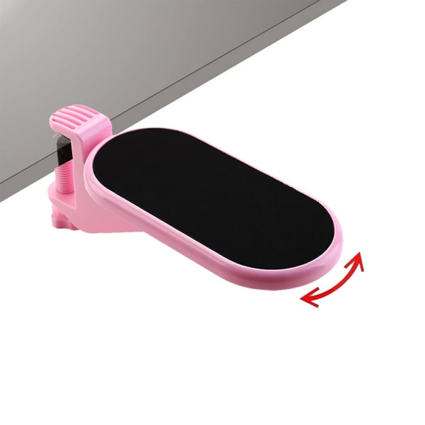 Datamaskin Arm Rest for skrivebord, justerbar roterende armrest (rosa)