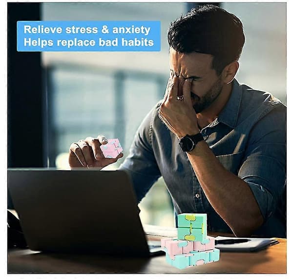 Infinity Cube Fidget Cube Legetøj Stress Relief for Voksne og Børn, Fidget Legetøj Sødt Puslespil Flip