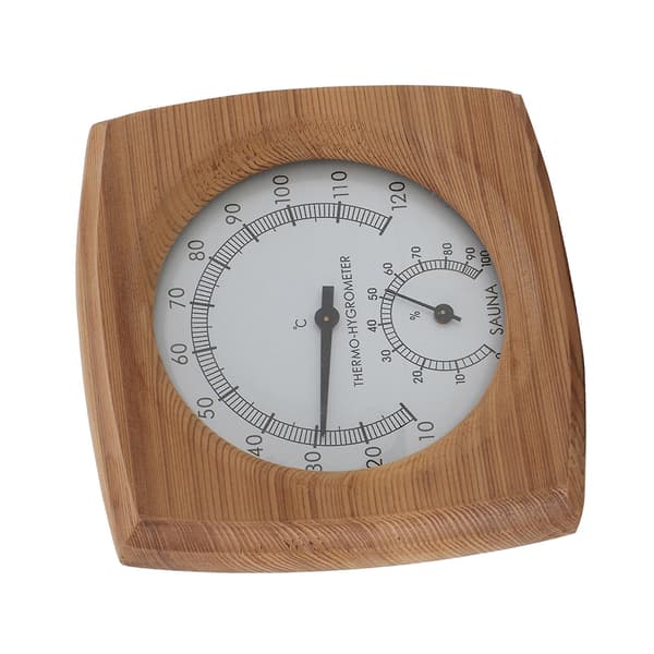 2 i 1 innendørs tre termohygrometer termometer hygrometer damprom sauna rom tilbehør