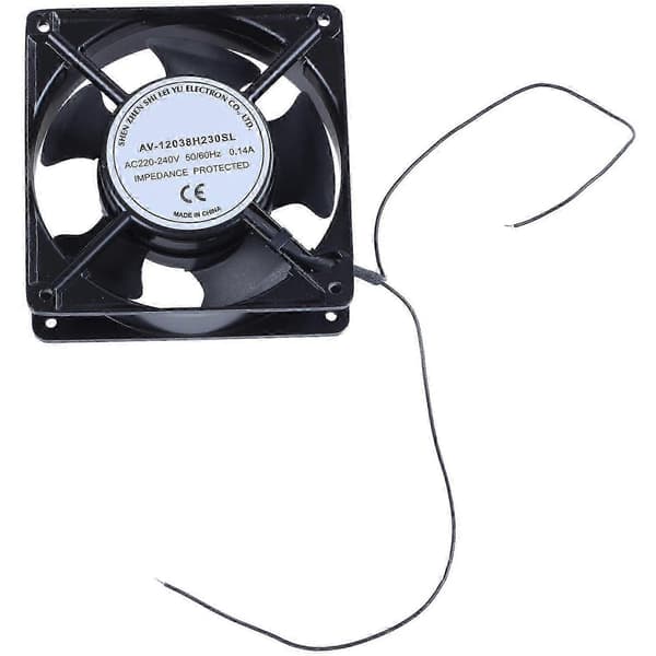 AC 220V-240V 0.14A Børsteløs Køleventilator 120mm X 120mm X38mm.