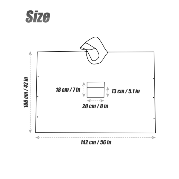 Vattentät Poncho Vuxen, Återanvändbar Regnponcho Vuxen Vattentät Poncho Vattentät Vuxen Lätt Vattentät Regnrock