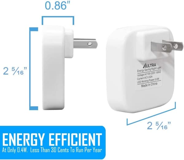 Nattlys LED-stik til vægsensor, automatisk tænd og sluk 4-pak