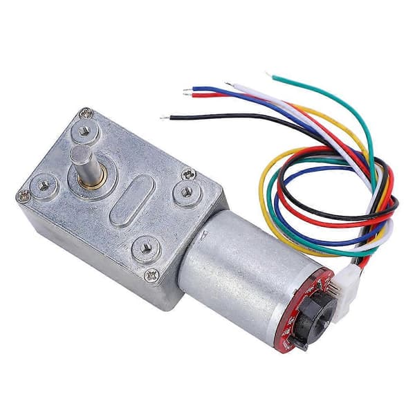 Snäckväxelreducerare med Encoder Borstad DC-motor DC12V JGY371 400RPM