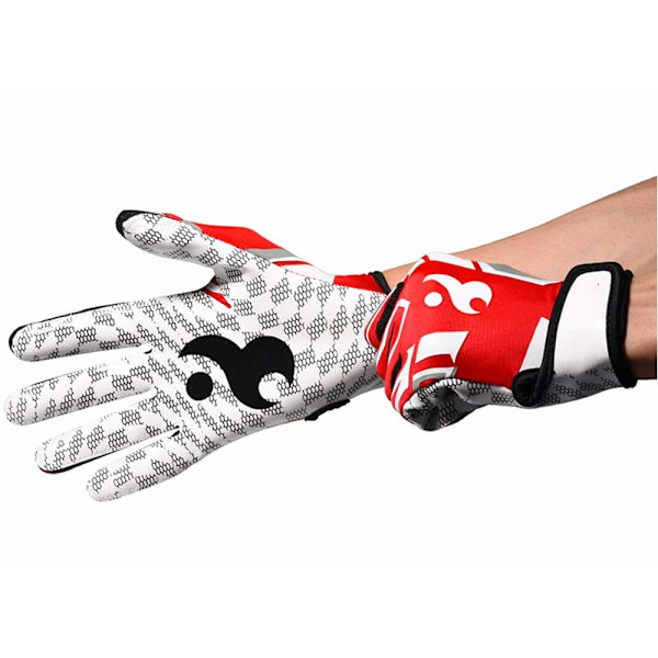 Unisex Baseball- och Softbollhandskar, Anti-Slip Slagträn Handskar för Vuxna, Baseballtillbehör, Röd-M