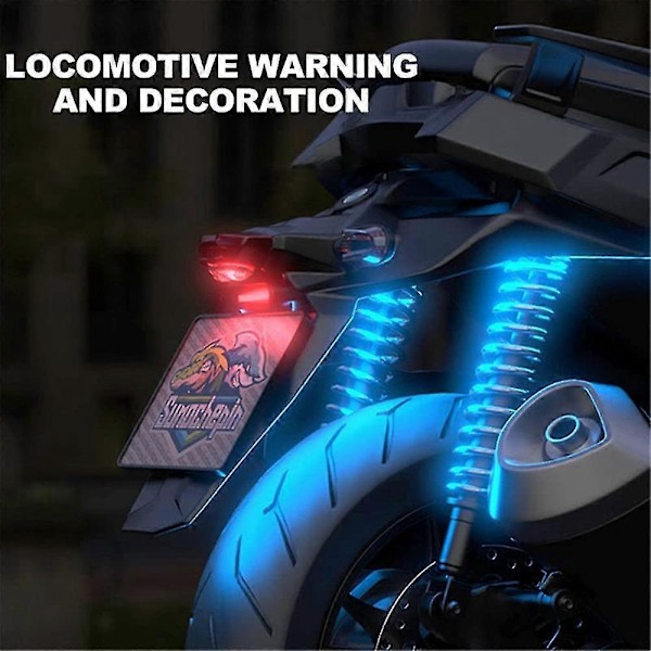 Trådlösa LED-blixtljus med hög ljusstyrka, 7 färger uppladdningsbara blinkande ljus, Anti-kollisions nattljus för cykling 2-pack 2 light