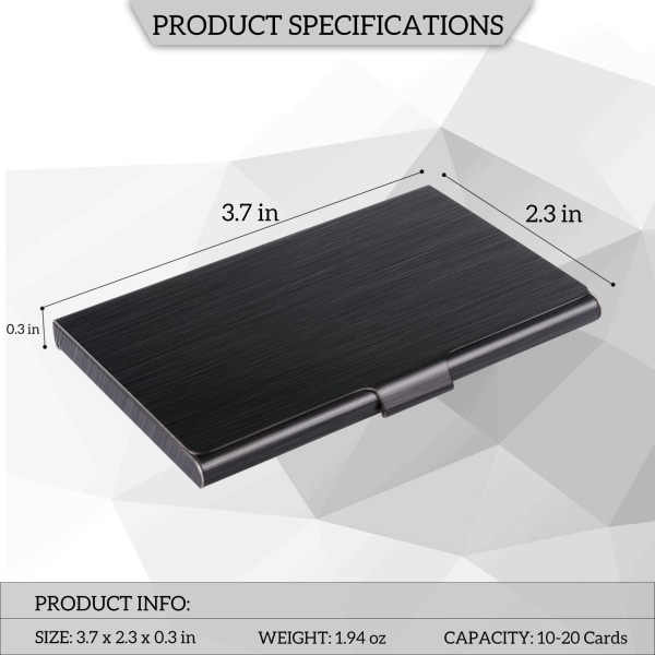 Slim visitkortsfodral för män och kvinnor, fickmetallkortfodral, professionella visitkortshållare i rostfritt stål, spännstil stängning, present