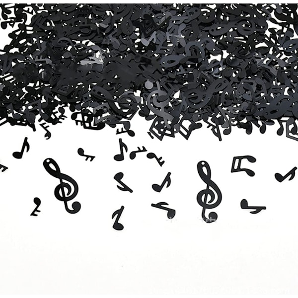 5 poser gradueringsdekor konfetti sort musikalsk konfetti fest