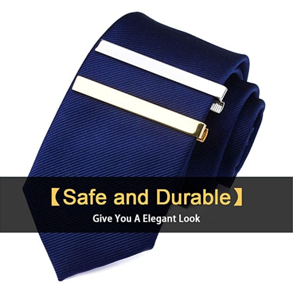 3-pack slipsklämmor för män Långa stilar slipsklämma set