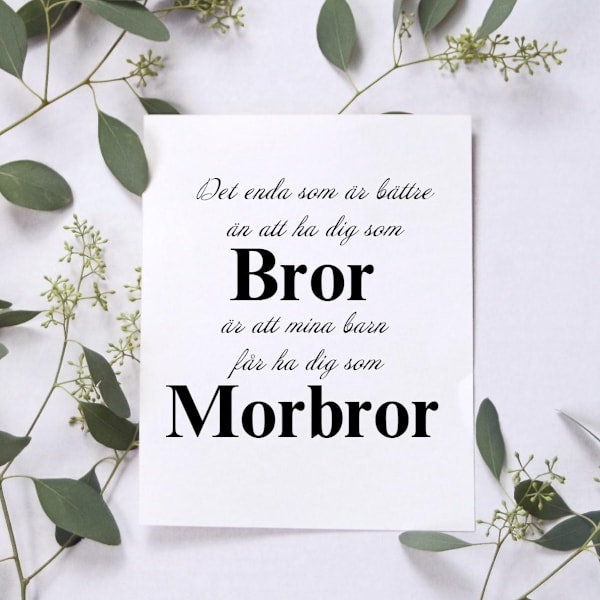 Poster Brother - Farbror A4