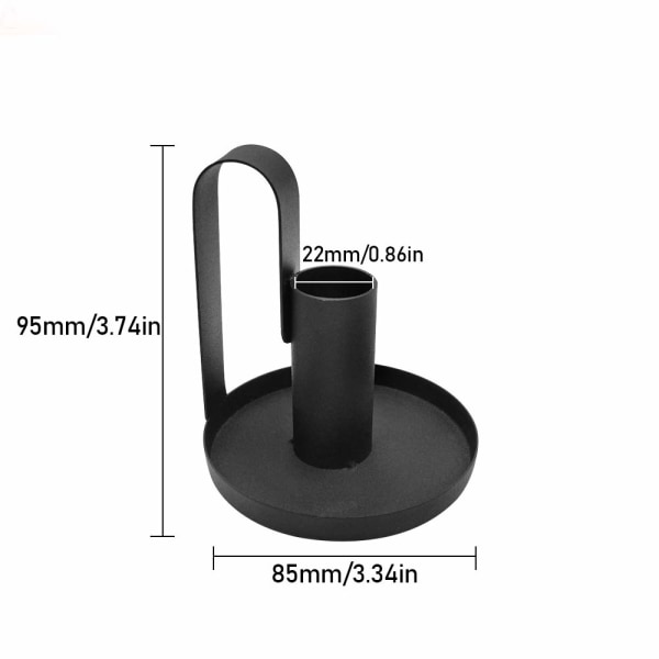 Set of 2 Candle Holders Retro Black Iron Candle Holder Stand Holder for Living Room Bedroom Table Home Decor Wedding Birthday Christmas Party Ornament