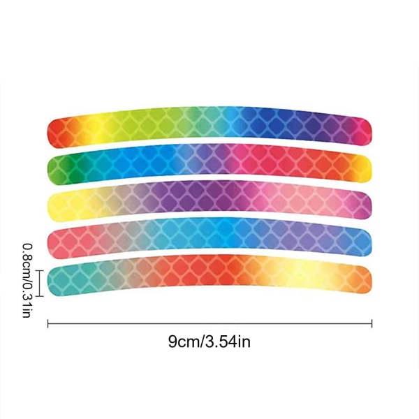Yöllä heijastava turvallisuuskoristenauha, napapyörän heijastava tarran tarra (2 kpl)