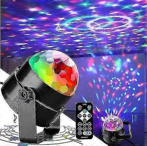 Diskokule Diskolys Partylys Diskolys Lyseffekter 7 Farger Musikkstyrt Led Dj-lys