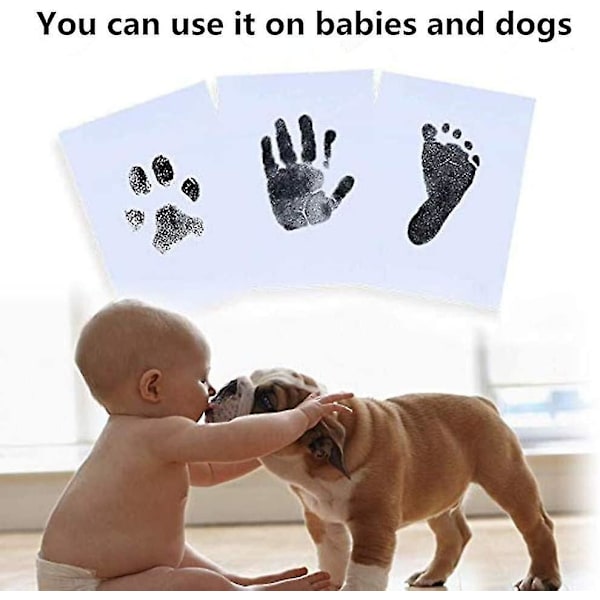 Baby Handavtryck Fotavtryck Bläckkudde Set Husdjur Tassavtryck Bläckkudde Set 2 Pack Medium Storlek