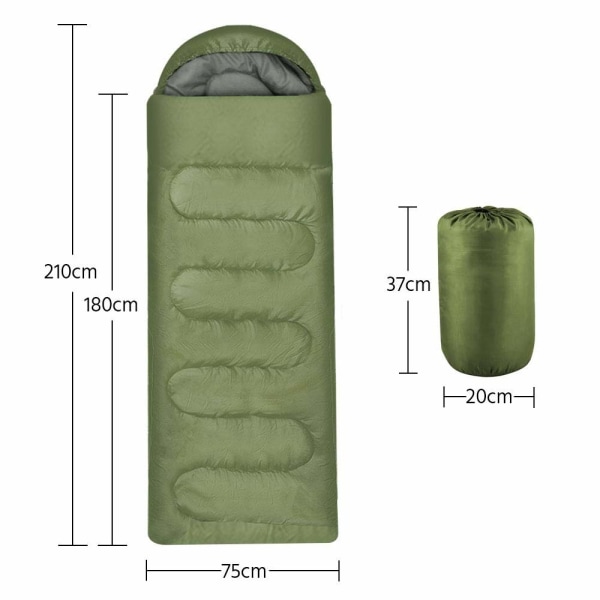 Soverposer for voksne, enkel sovepose for voksne for 3 sesonger, lett camping og fotturer