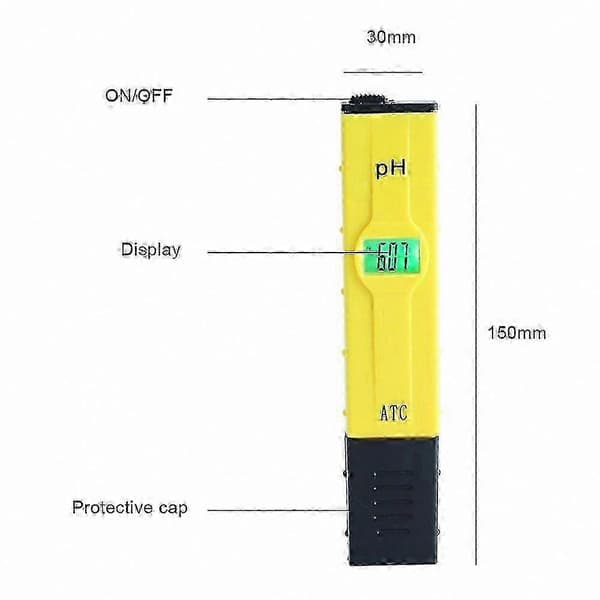 Precision pH-mätare med temperaturkompensation och ljusstark display för noggrann testning