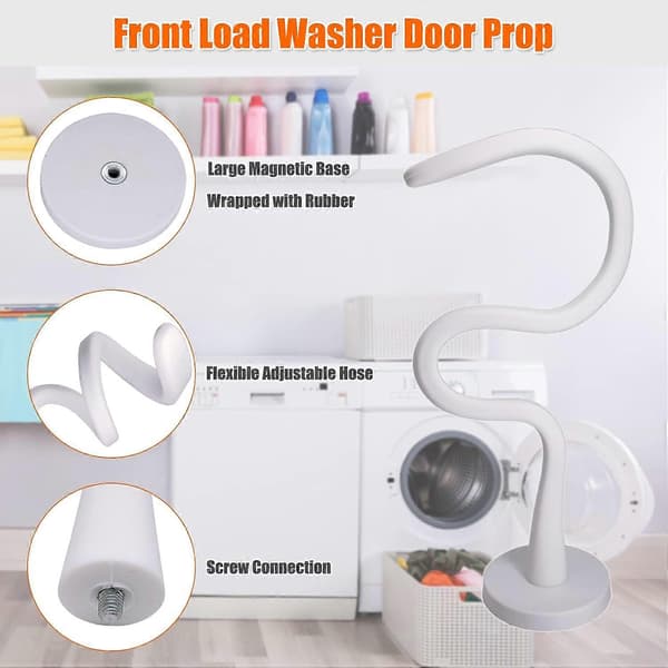 Dørstopper for vaskemaskin med frontmating, magnetisk dørholder for vaskemaskin