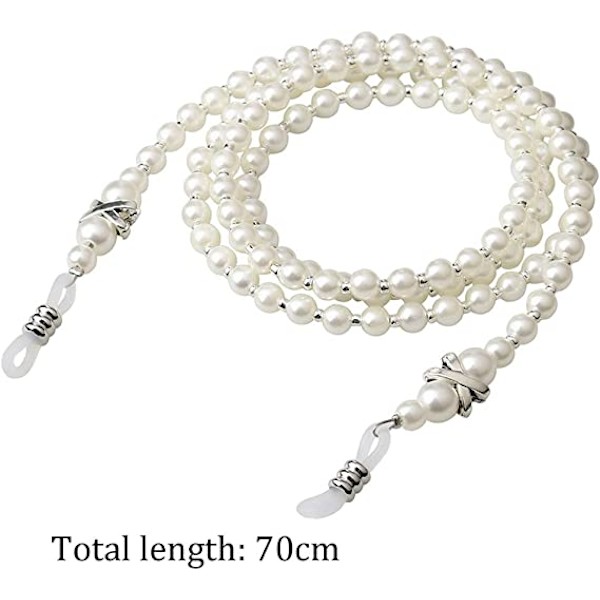 2PCS Eyeglass Chains Holders Beaded Glasses Cord