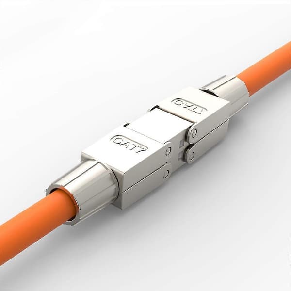 Cat7-verkkokaapelin jatkoadapteriliitin Cat7 Rj45 -verkko täysin suojattu