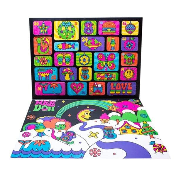Nee Doh Squishmas Groovy Globe 2025 Fidget Legetøj Julekalender (24 stk)