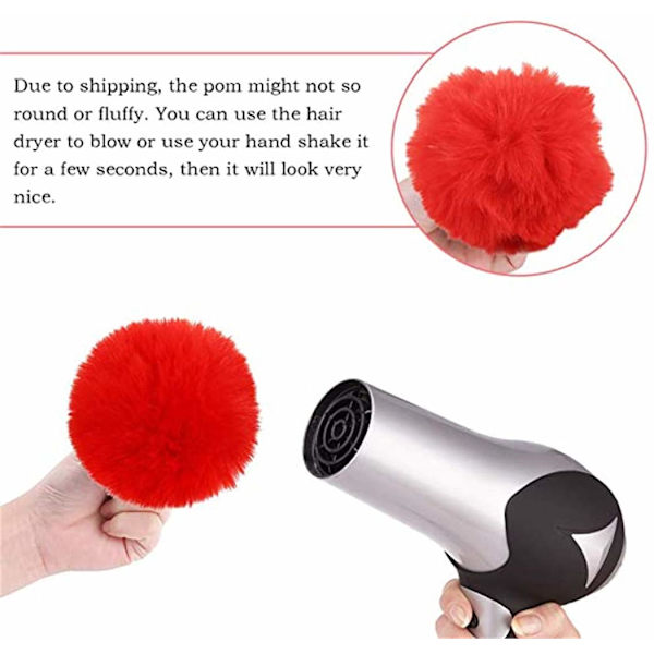 Nøglering fluffy nøglering bolde grå fluffy
