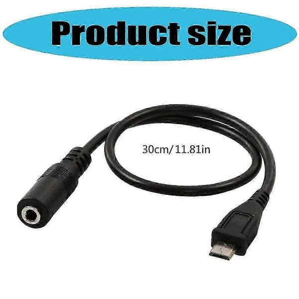 Micros USB 5P Adapterkabel 3,5 mm Hunn Lydkabelledning for Clip Mikrofoner
