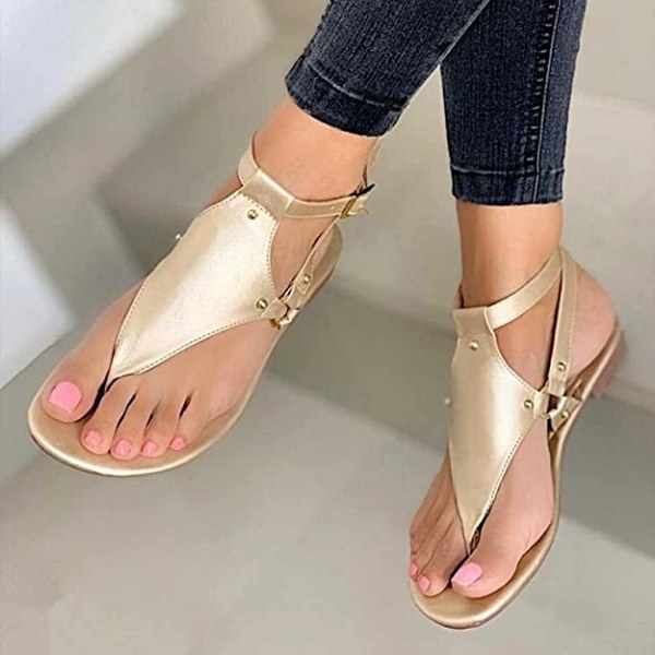 Sommer flate sandaler for kvinner sko åpen tå, EU 36