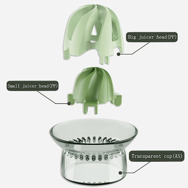 2-i-1 manuell juicer sitron appelsin sitruspresser 3,54x3,15in