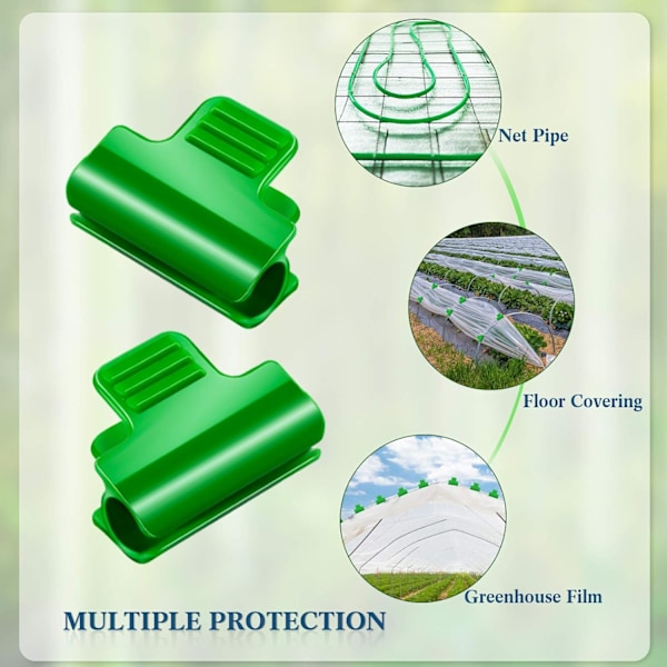 40 stk drivhusklemmer film raddekke netting tunnelbøyle klips ramme skyggenett stang klips drivhus filmklemmer for sesongforlengelse av planter 40pcs