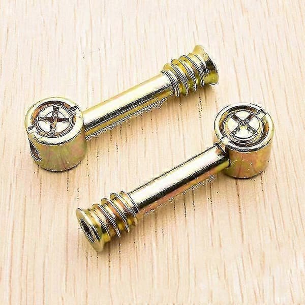 Møbelbeslag Fire-i-en Stik Combo Hardware Tilbehør Fastgørelseselementer (6 sæt, Guld) -z