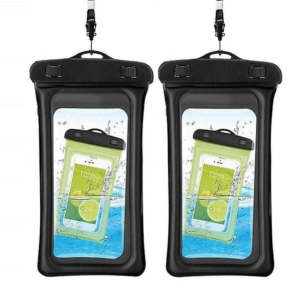 Flydende Vandtæt Mobilpose Universal Sort 2-pak