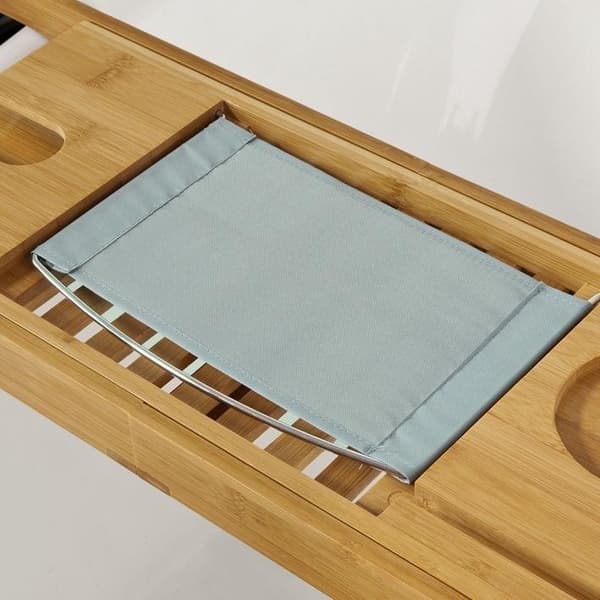 SoBuy Badkarshylla Massiv Bambu Justerbar Längd FRG207-N