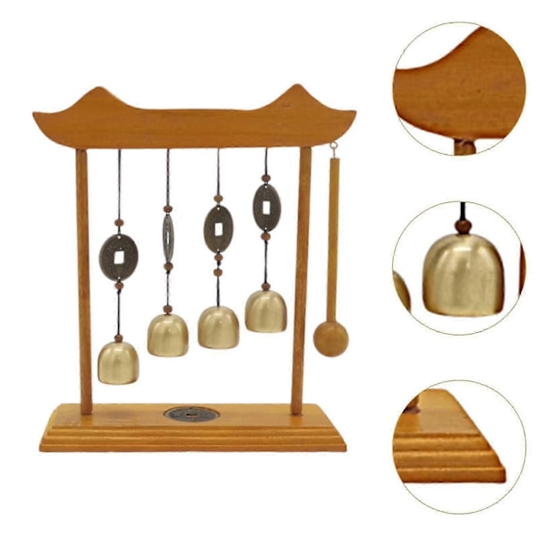 Bordsklocka Ornament Hand Kopparklocka för Hylla Skåp Sovrum