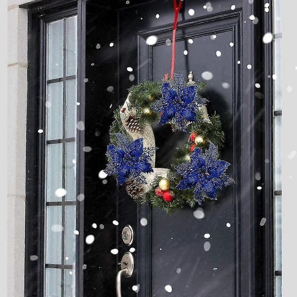 Hule Glitter Juleblomster Dekorationer