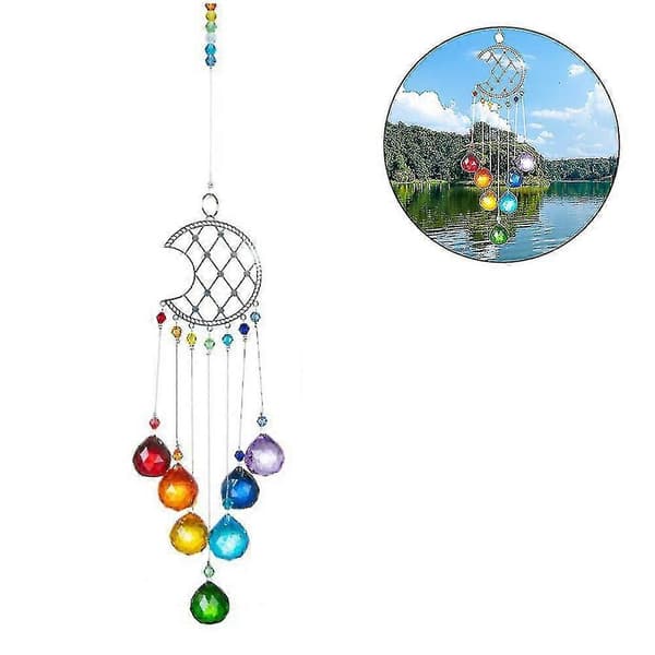 Fargerik Krystall Solfanger Hengende Solfangere Lysekrone Lampe Lys