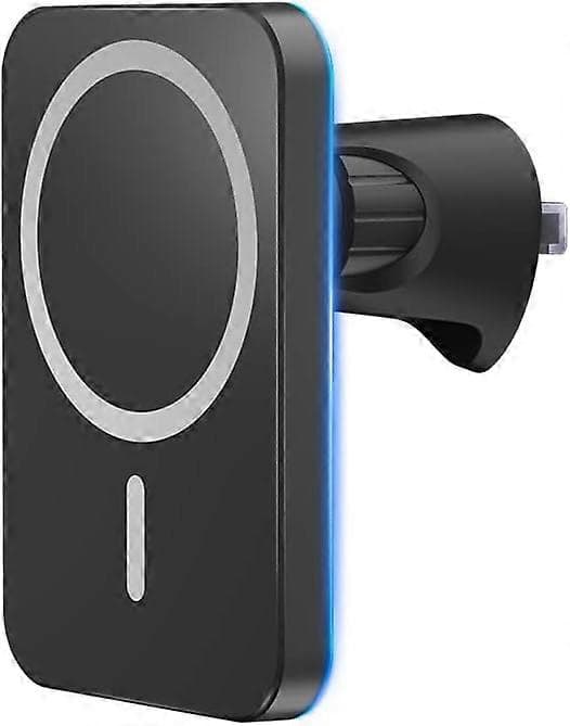 RGB Light Mag-Safe Biloplader - iPhone 13/12/Pro/Max/Mini Magnetisk Hurtig Trådløs Oplader Sort