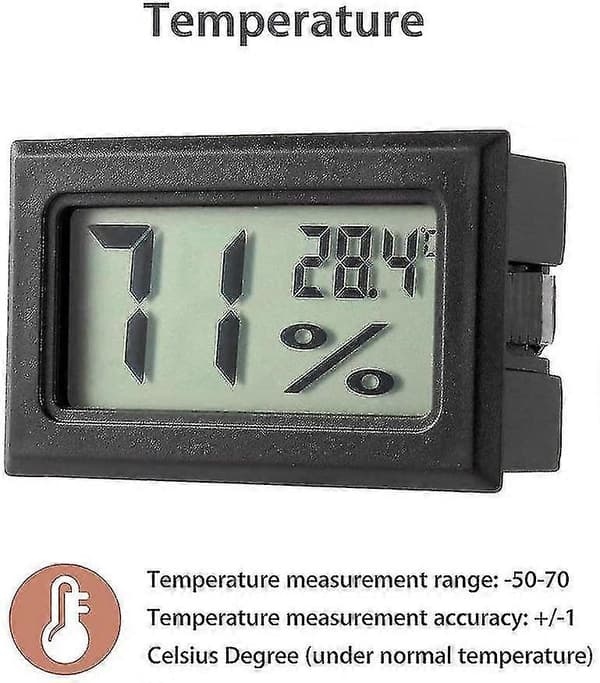 5-pack Mini Hygrometer Liten Digital Termometer Hygrometer LCD-skärm Inomhus