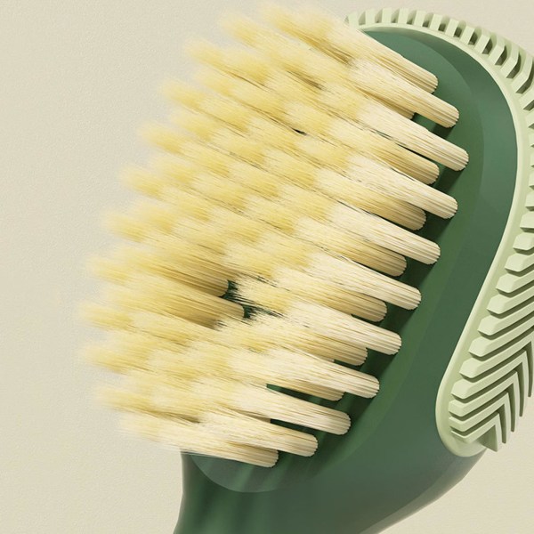 Deep Cleaning Shoe Brush with Liquid Dispenser Maintain Clean and Tidy Footwear Soft Cleaning Brush, green