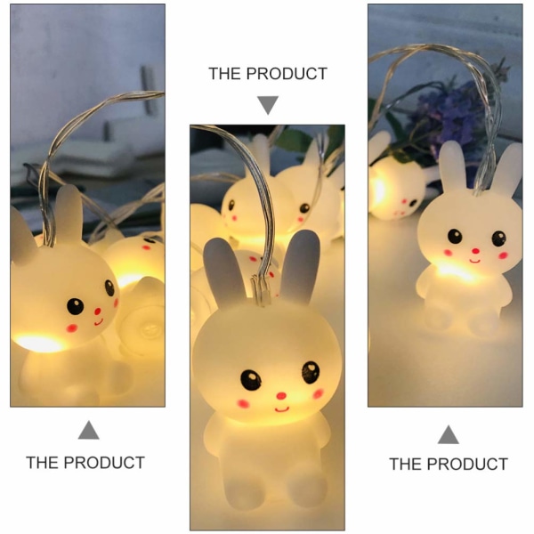 Påskhare String Light LED Kaninformad Fairy String Light Batteridrivna String Lights (utan batteri)