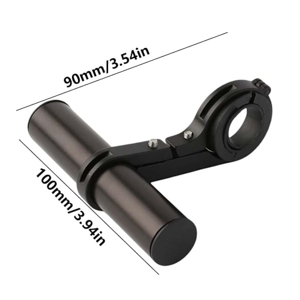 Styrforlænger i aluminiumlegering til cykelstyr - Sort