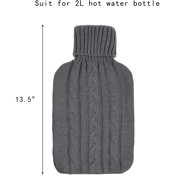2-pack stickat cover för 2L varmvattenflaska, endast cover