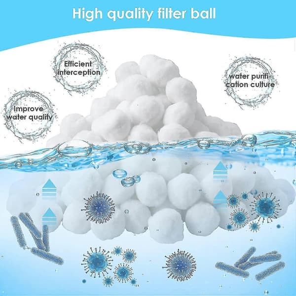 700g Pool Filterkugler, Filterkugler, Fiberfiltermedie