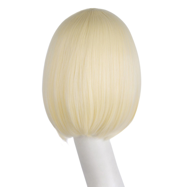 Kvinners korte syntetiske rett parykk (Beige)