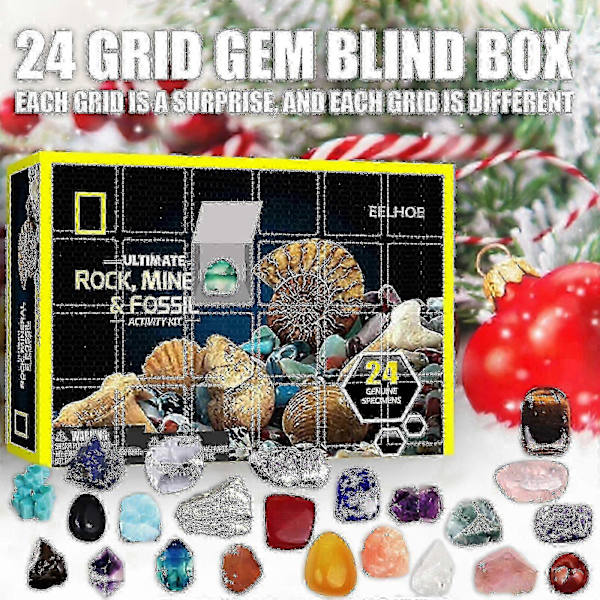 EELHOE Julklappsbox Julmalms-presentbox Nedräkning 24:e Överraskningspresentbox Blind Box -