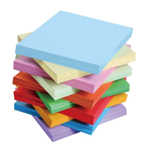 100 ark färgade 15*15 paket handgjort papper för DIY-konst