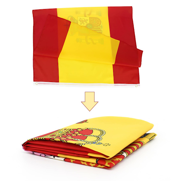 2 st Spanien flagga 3x5 fot 2022 VM-dekorationer Spain