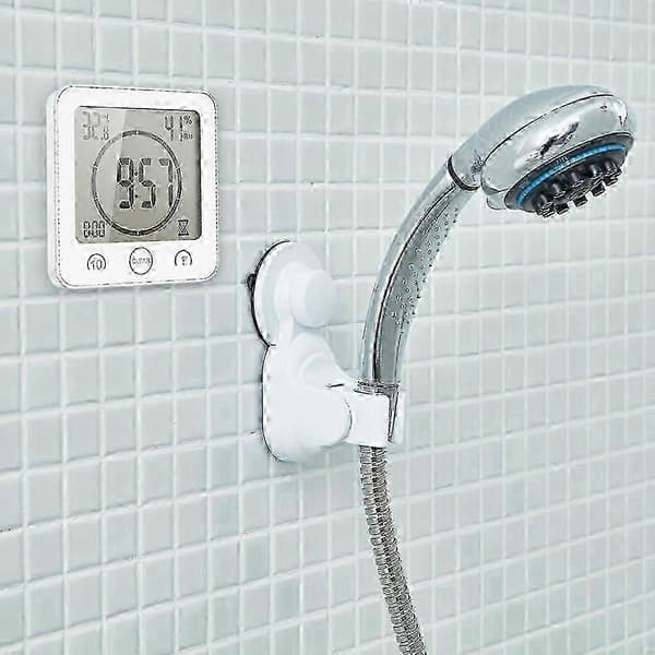 Vattentät Duschklocka, Touch Dusch Timer Klocka (Vit)
