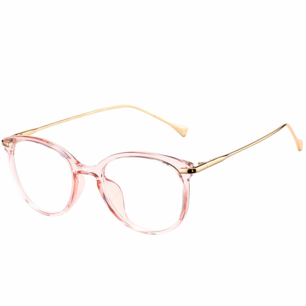 Blåljusblockerande glasögon Kvinnor Män Retro Runda datorspelsglasögon Lätt antireflexglasögon Snygga klara linser Bluelight glasögon
