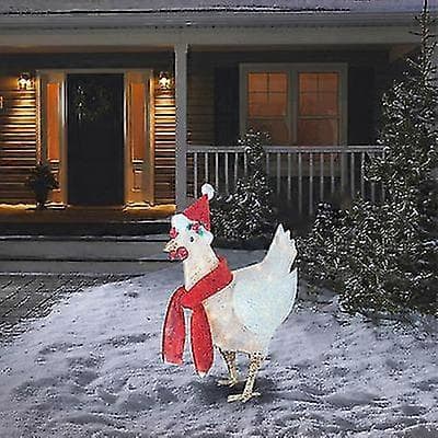 Julelys Udendørs Til Dekoration Med Gårdhave Led Havepynt Indendørs Light Scarf Chicken