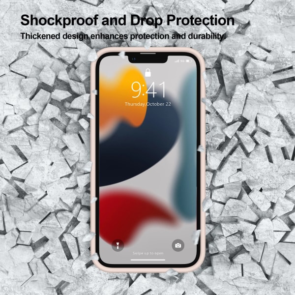 Magnetisk deksel designet for iPhone 13 (lys rosa)
